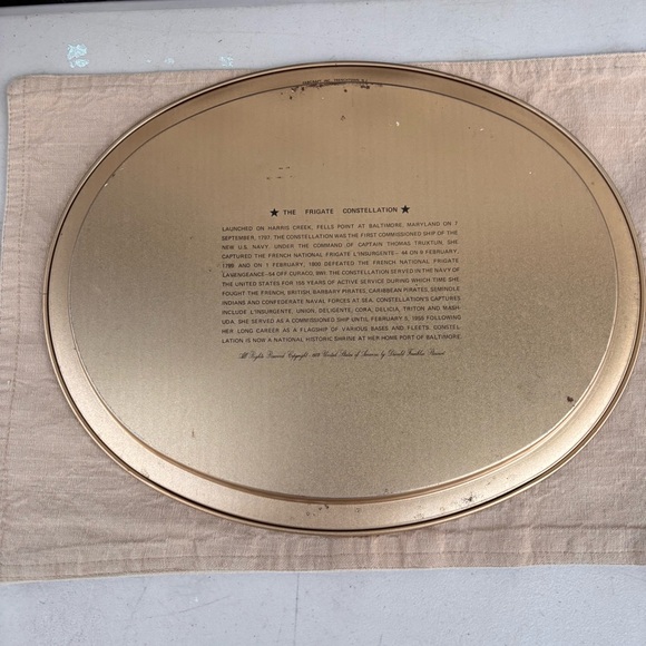 Vintage Metal Tray. The Frigate Constellation” - Picture 5 of 6
